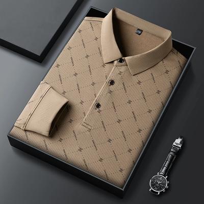 Νέο Ανδρικό Business Casual Μακρυμάνικο Πουκάμισο Με Έμβλημα Μονόχρωμο Πόλο Μοντέρνο Αναπνεύσιμο Άνετο Ευέλικτο Τοπ