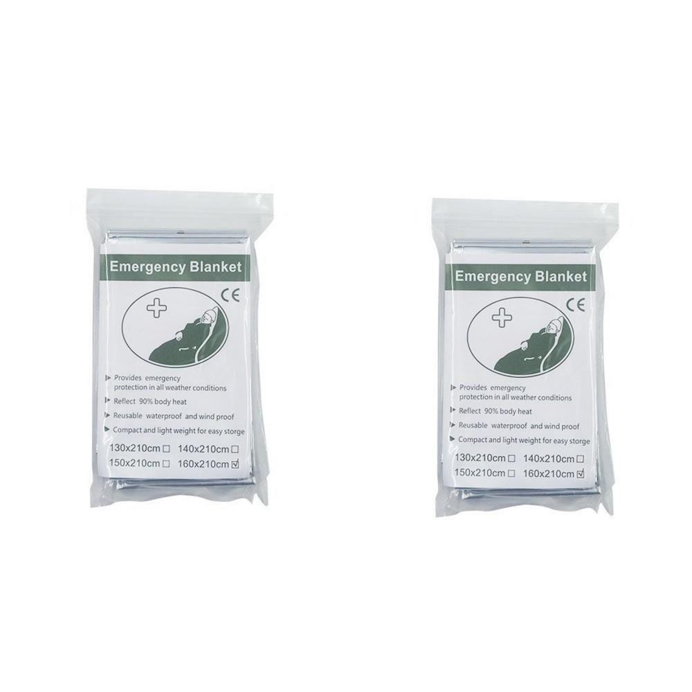 1-3PCS Windproof Waterproof Foil Thermal Emergency Blanket Survival Gear First Aid Military Rescue Kit for Camping Outdoor250