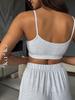 Trendy Women's Two-Piece Sling Vest & Wide-Leg Pants Set
