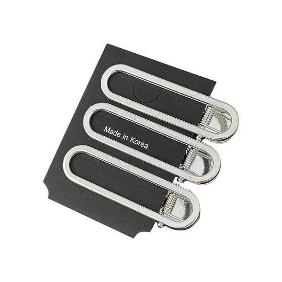 

3Pcs Girl Hairpin Star Decor X-shaped Spring Hair Pin Stable Clamping Force Non-Slip Metal Texture Hair Clips Broken Hair Fixer B