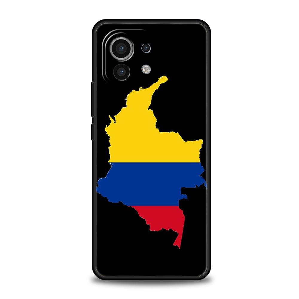 Colombia Flag Phone Case For Xiaomi Poco X3 NFC M3 M4 F4 X4 Pro 5G F3 GT Mi 12 11T 10 9T 10T Lite 11 Ultra Silicon Black Cover Mi Poco X3 NFC
