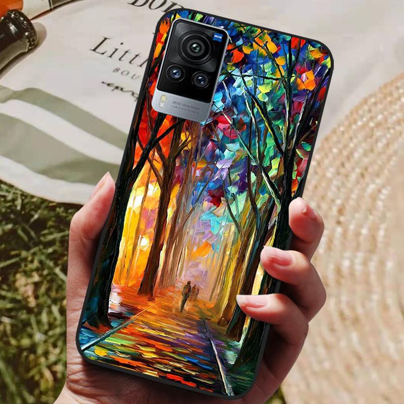 For Vivo X60 Pro Global Version Case Cat Wolf Painted Soft Silicone Phone Cases for Vivo X60 Pro Back Cover X60Pro V2046 Coque