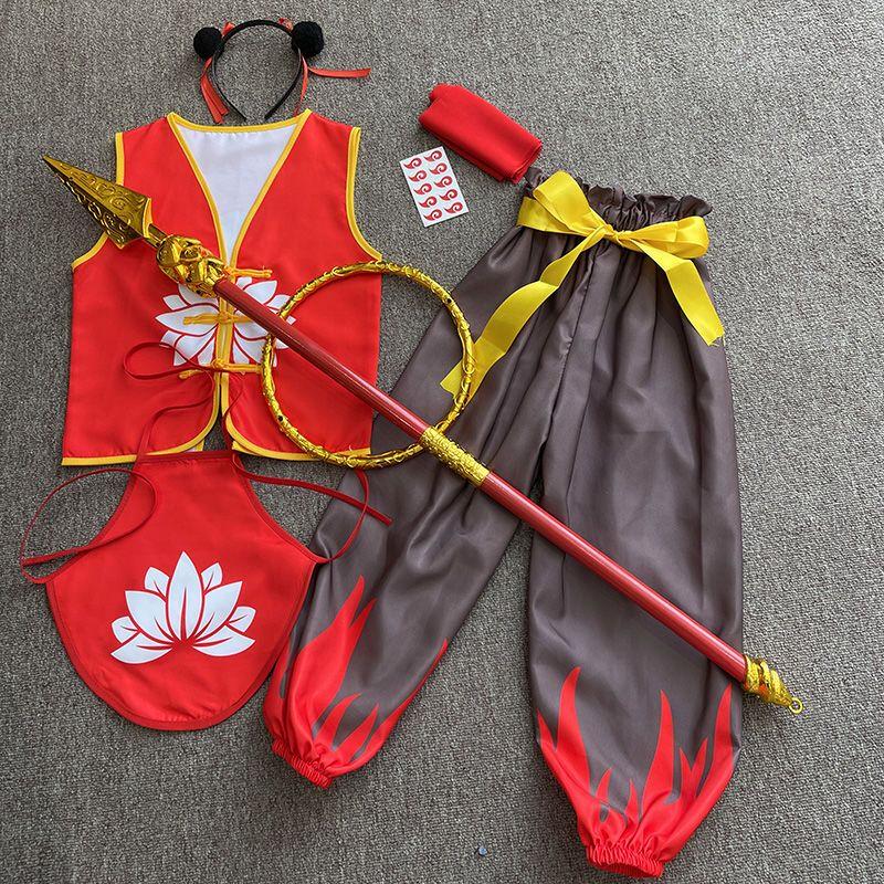 

Jingcaiwu Nezha Children s Cosplay Costume Set 150cm (8-9Y)