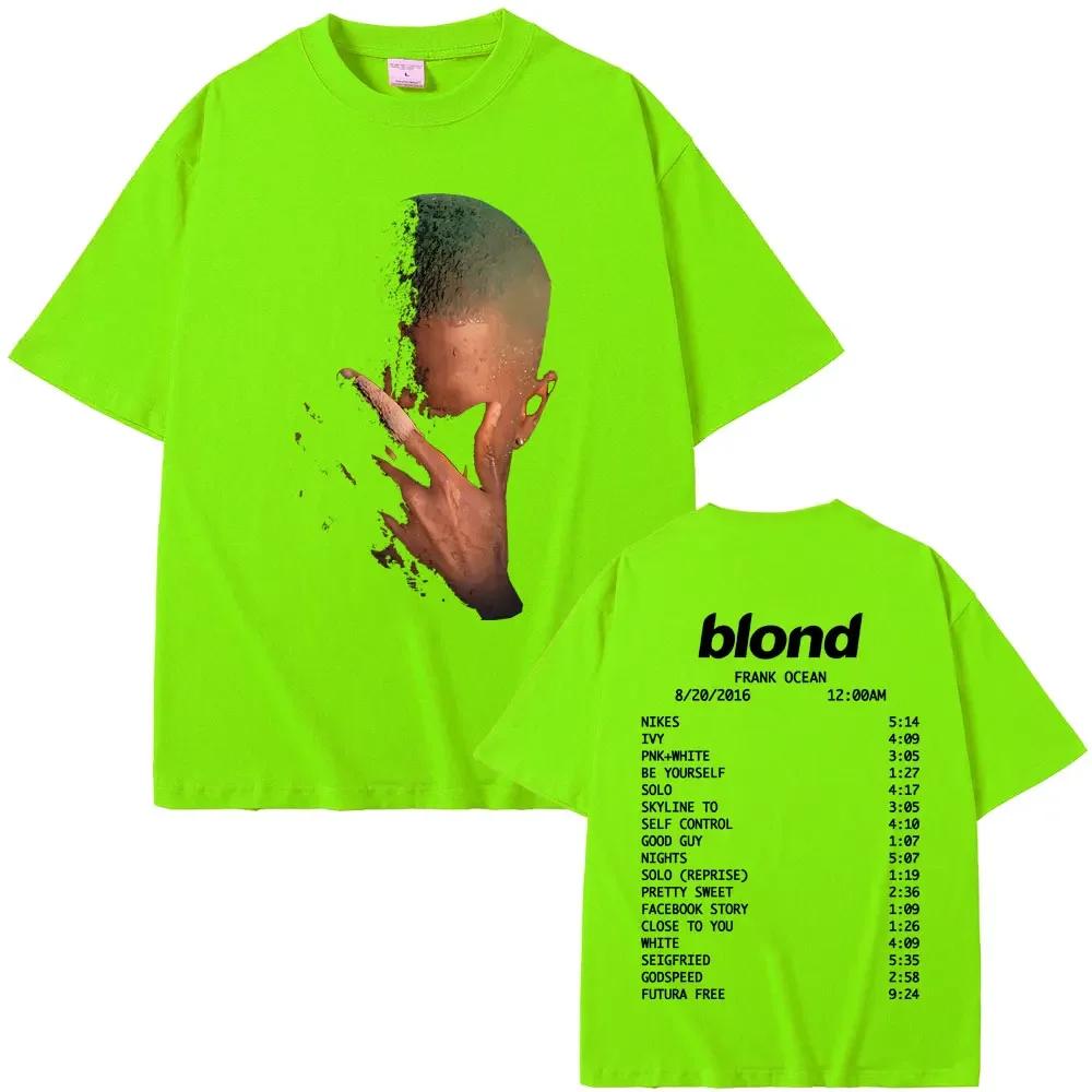 Rapper Frank Fashion Vintage Graphic Tshirts Unisex Wounisex Ocean Hip Hop Trend T Shirts Blond Oversized Tshirt Unisex Cotton Tshirt