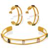 Chinese Zircon Fashion High Sense Simple Personality Gold Retro Light Luxury Temperament Titanium Steel Bracelet Gold Open