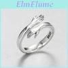 Girls Fashion 2025 New Women Silver Color European And American Jewelry Love Hug Ring Retro Fashion Tide Flow Open Ring