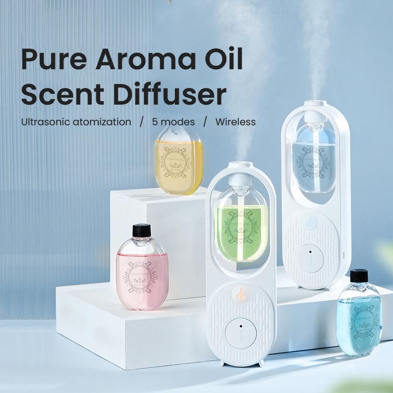 Aroma difuzér Aroma olejový rozptylovač vůně 5 režimů Noční světlo Kapacita 50 ml Nástěnný Stolní USB nabíjení