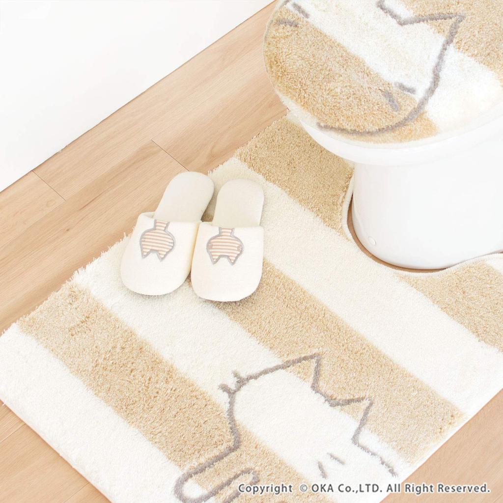 Papuče OKA Uchi Neko chodidlá približne 23 cm Modrá (Domáca mačka) (Sedí - 24cm), (Prateľný, Štýlový, Vnútorný, Hosťovský, Toaleta, Pánsky, Dámsky, Roztomilý, Mačka)