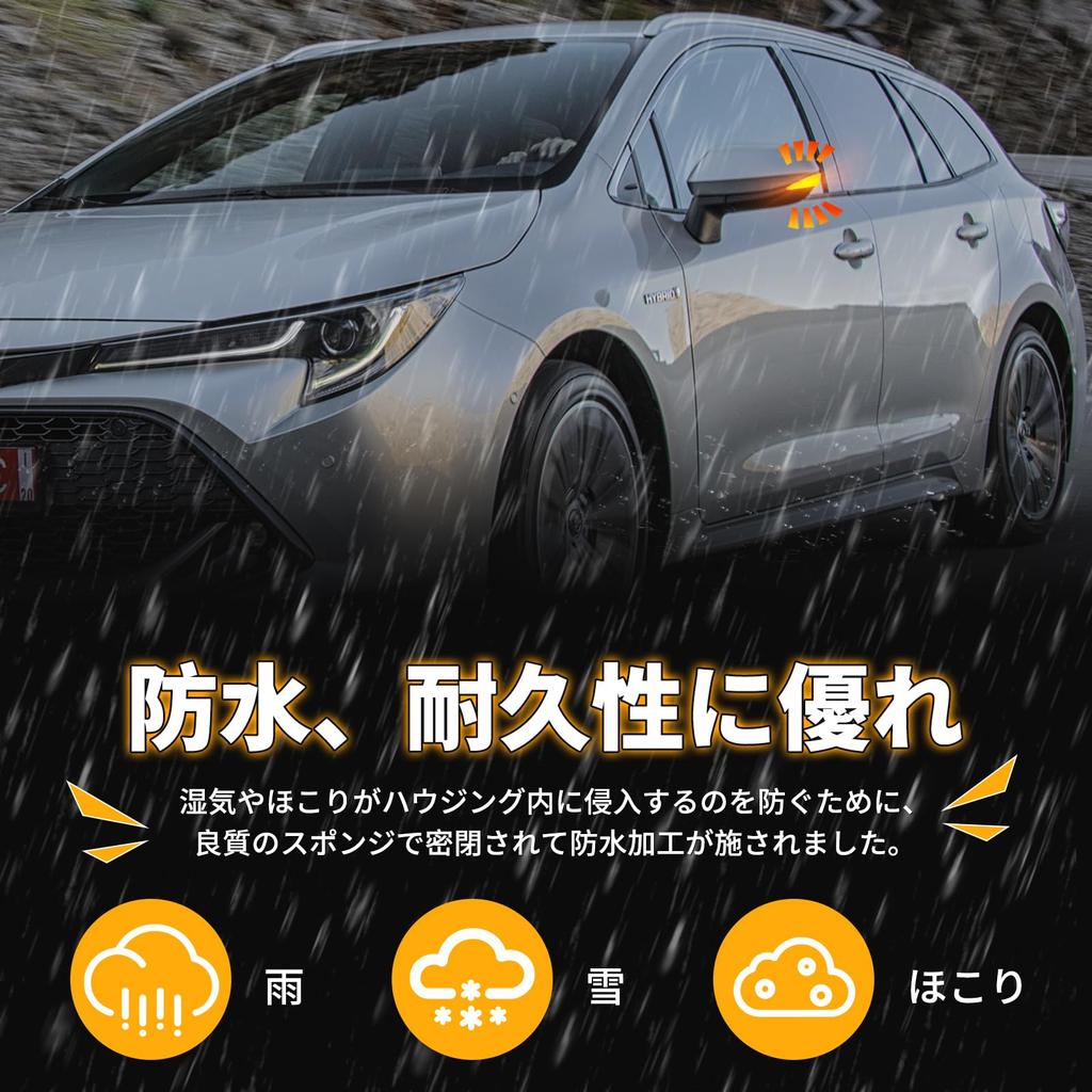 NEIFILES Yaris Cross GR Yaris LED Door Mirror Blinker Vehicle Inspection Countermeasures Corolla 210 Corolla Touring Side Mirror Blinker Smoke Lens