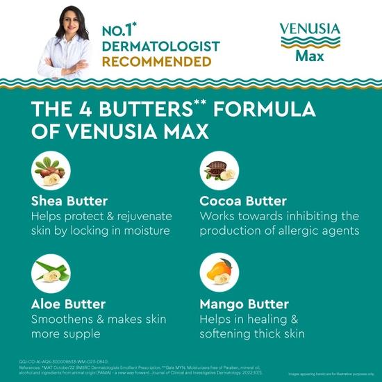 Dr. Reddy’s Venusia Max Combo of Cream 150g & Lotion 300g|Intensive Moisturizing Lotion and Cream|Paraben Free Body Lotion and Cream For Dry Skin