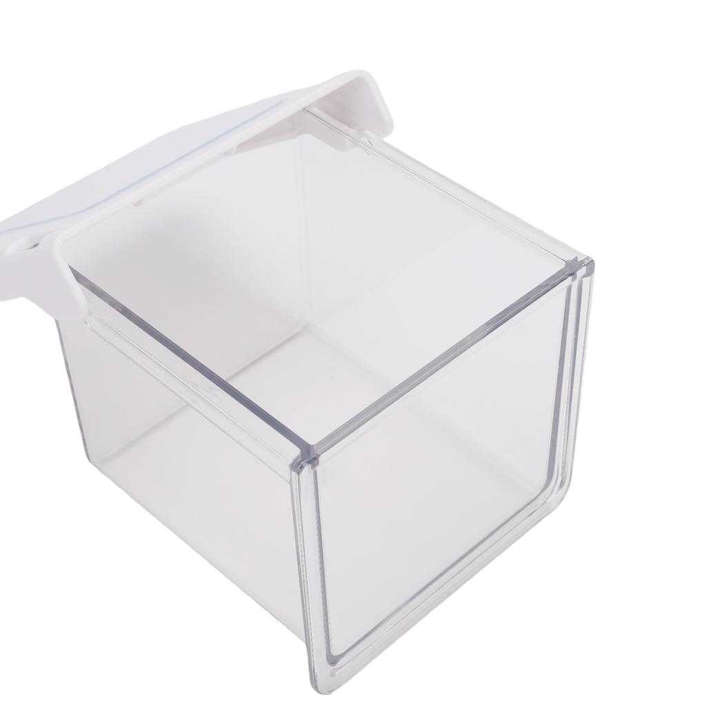 Klare Aufbewahrungsbox unter dem Spiegelschrank Hohe Transparenz PET Schubladenorganizer 33 Grad schräge Öffnung für das Badezimmer
