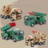 Großes Trägheits-Militärtransportfahrzeug Simulations-Luftabwehrraketenwagen Modell Kinder-Sound- und Licht-Spielzeugauto