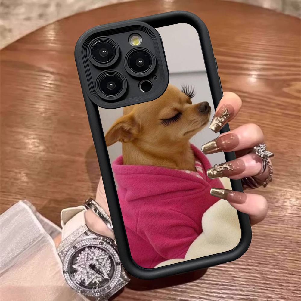 

Funny Dog Silicone Soft Phone Case For iPhone 17 16 14 13 12 11 15 Pro Max Plus Air Cover iPhone 17 air
