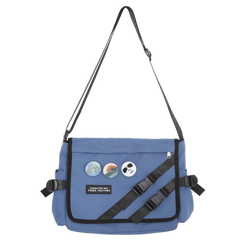 

Мужская трендовая японская минималистичная сумка кроссбоди и на плечо - Стильная студенческая сумка-мессенджер с бесплатной доставкой 31 x 25 x 12 cm королевский синий