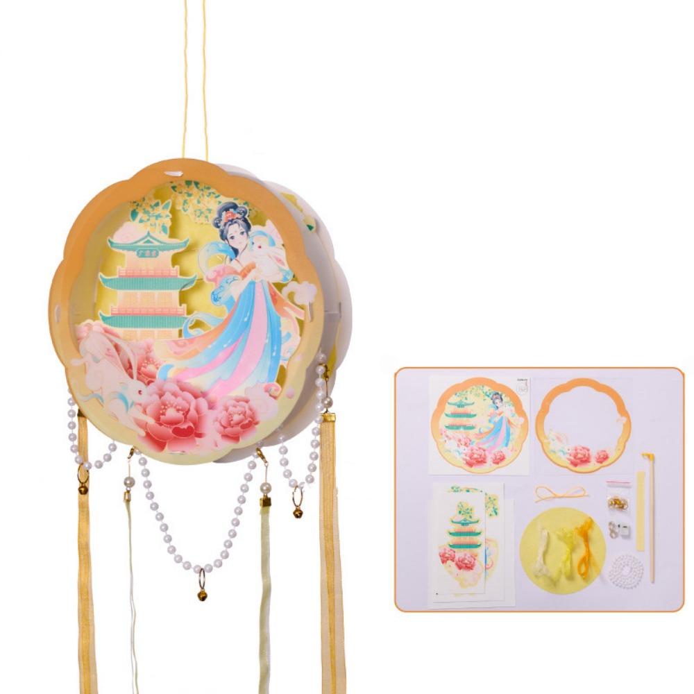 Handmade Handheld Rabbit Lantern Chinese Style DIY Material Bag  Dancing Props