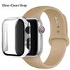 Glas + Gehäuse + Armband für Apple Watch Band 44/40/45/41/38/42/44 mm. Silikonarmband für iWatch Serie 3, 4, 5, 6, SE 78