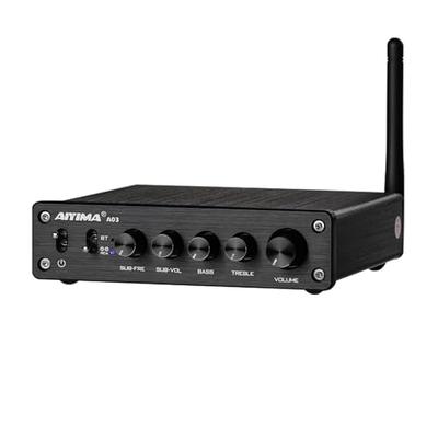 AIYIMA A03 TPA3116 Subwoofer Amplifier QCC304X Bluetooth 5.2 HiFi TPA3116D2 2.1 Channel Digital Audio Amplifier 50W * 2 + 100W Supports AAC, SBC, aptX
