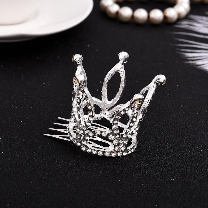 Korean Style Rhinestone Princess Crown Headwear for Girls
