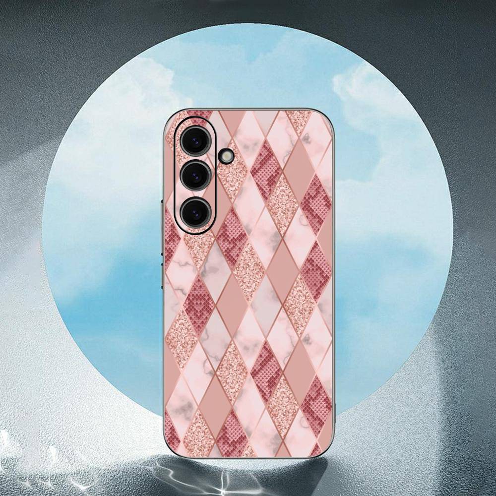 Marbled Pattern For Samsung Galaxy S25 S24 S23 Ultra S22 S21 Plus S20 Black Soft Silicone Protective Case