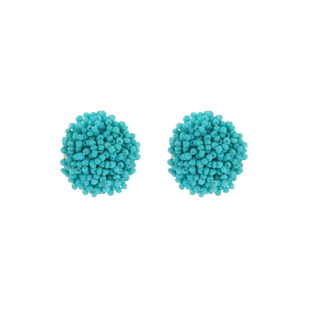 Summer Ethnic Style Bohemian Rice Bead Temperament Stud Earrings, Simple Niche Retro Handmade Earrings