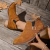 Winter Fashionable Pointed Toe Thick Heels Elegant and Comfortable High Heels New Solid Color Simple Casual Warm Short Boots