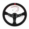 RacingGame Steering Wheels Suede PU Leather Drift Sport Deep Rally Universal Classic Microfiber Aluminum Auto Alloy 350MM 14Inch