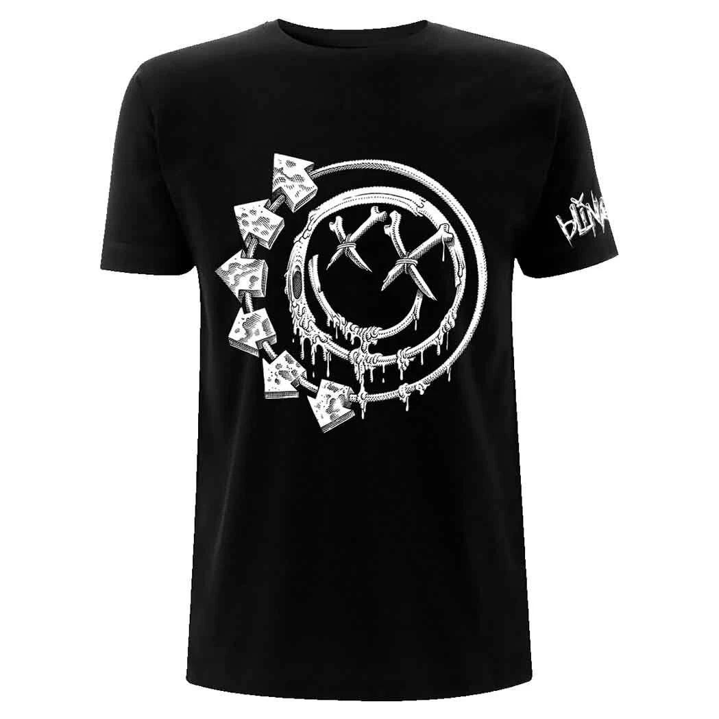 Футболка Blink 182 Кости Улыбка Логотип Рок Официальная Новая Черная XL