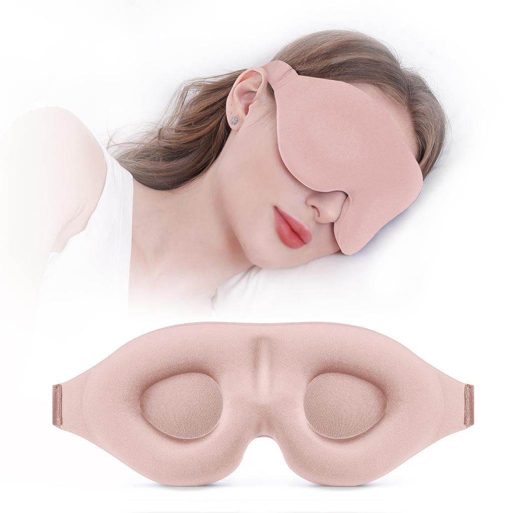 Eye Mask for Sleeping Cover 3D Contoured Cup Blindfold Concave Molded Night Sleep Shade Block Out Light for Women Men Eyepatch