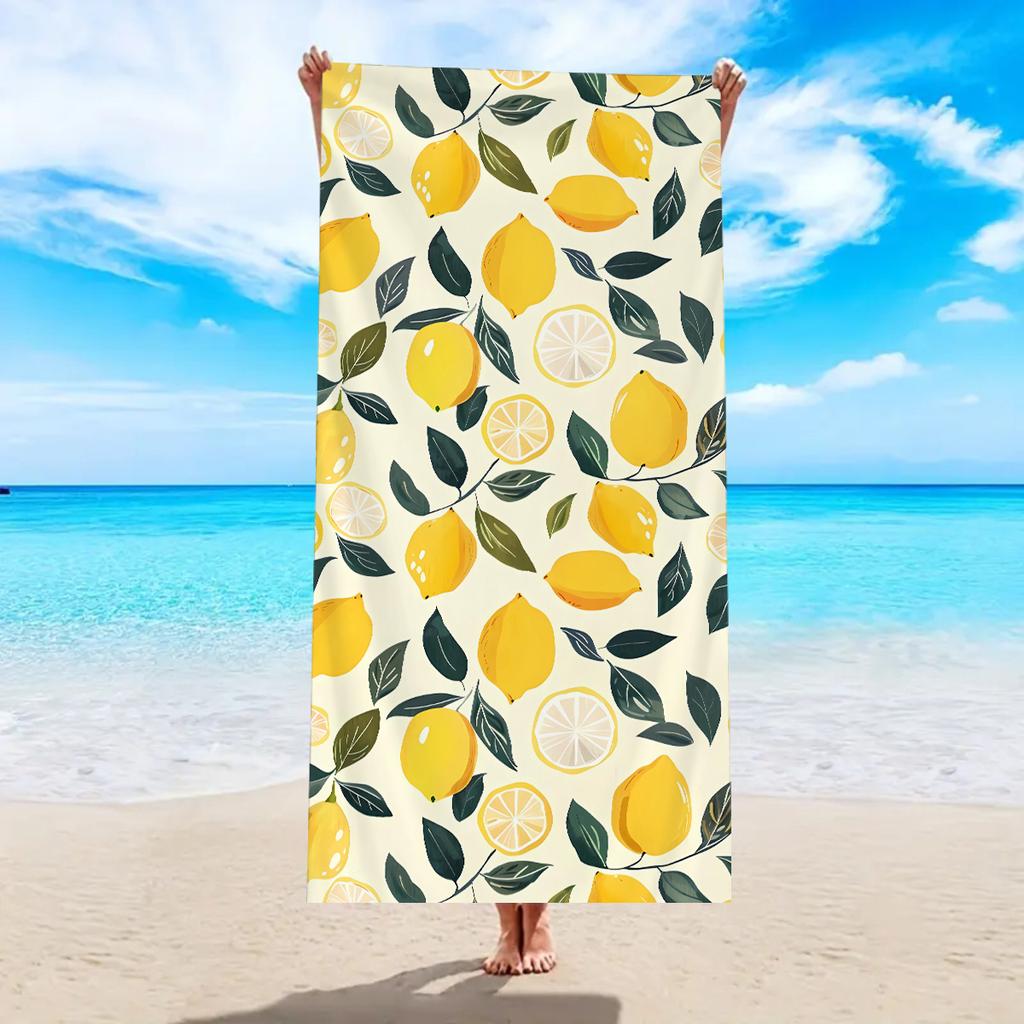 1 Stück Einfaches und stilvolles Strandtuch mit Tierprint, Mikrofasertuch schnell trocknend und saugfähig, großes Strandtuch