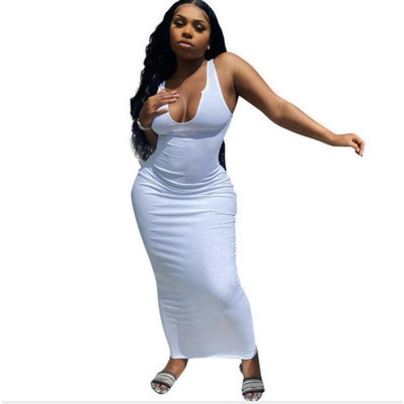 Sexy Maxi Tank Dress, Bodycon Nightclub Party Casual Dress For Summer & Spring, Women's Clothing