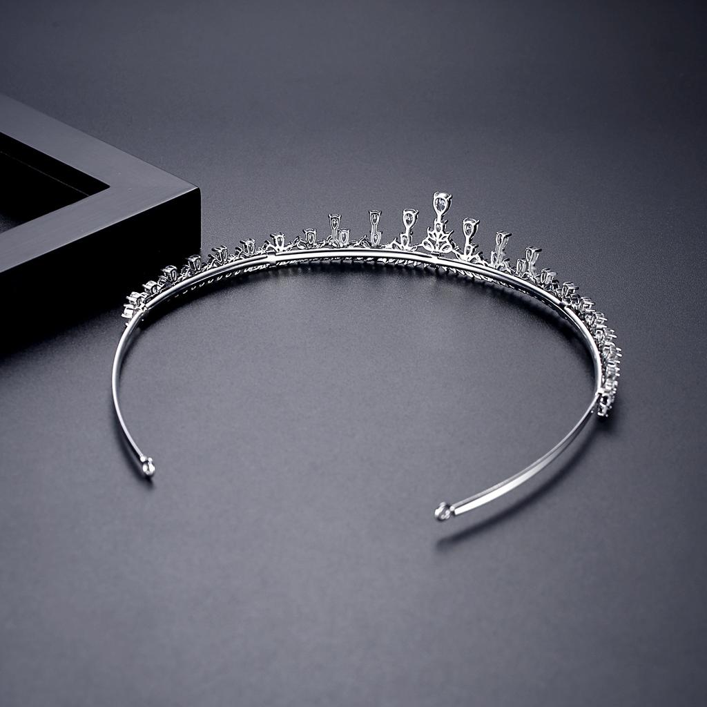 LUOTEEMI Factory Charm Large Wedding Bridal Crown Hair Accessory Comb Vintage for Bride Tiara