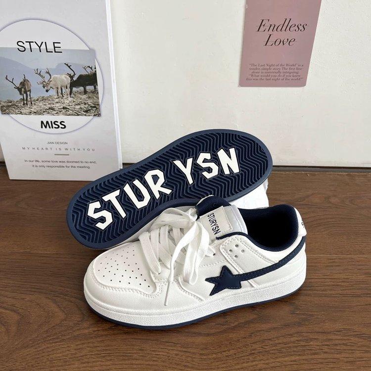 

Little white shoes autumn and winter new trend star style color matching casual shoes student running sports shoes women 40