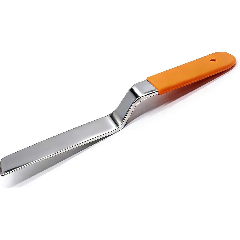 

Professional Dinging Spoon, Cast Stainless Steel Slapping Bodywork Tool with Orange Handle, 27cm Length, for Car and Plane Ducting Repair