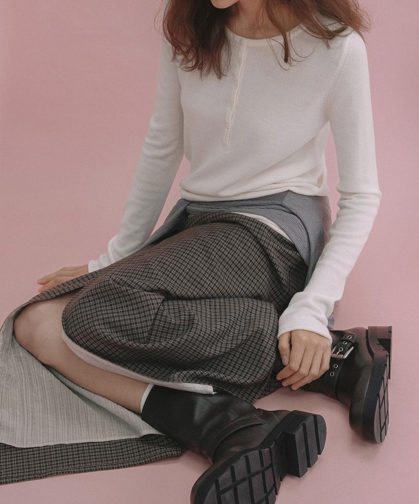 Annies Baron Reversible Check Skirt (Brown)