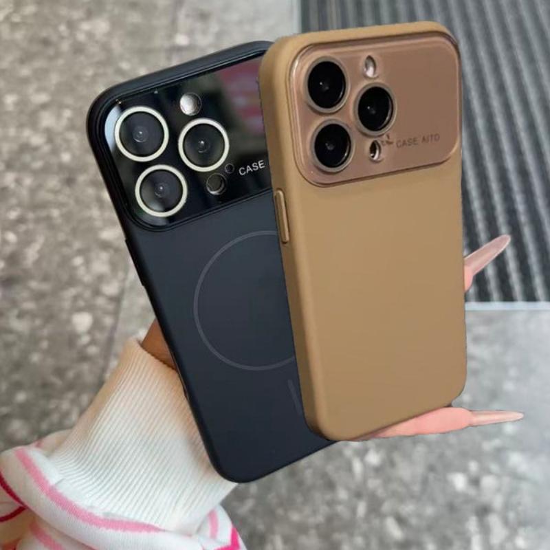 Luxury Liquid Magnetic for Magsafe Crystal Lens Case for iPhone 17 Pro Max  Air 16 15 14 13 12 Wireless Charge Soft Smooth Cover