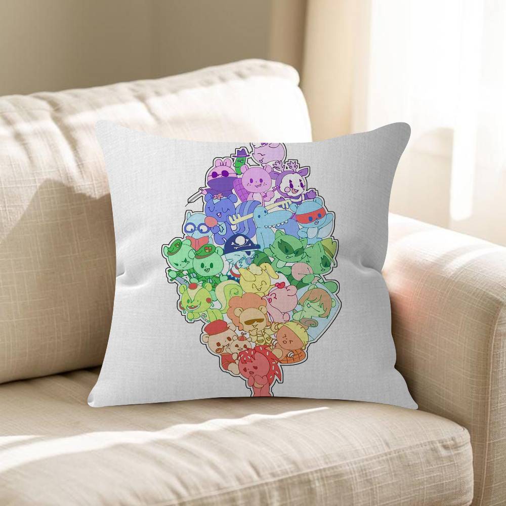 HHappy Tree Friends Pillow Gift Home Office Decoration Pillow Bedroom Sofa Car Cushion CoverPillow Case