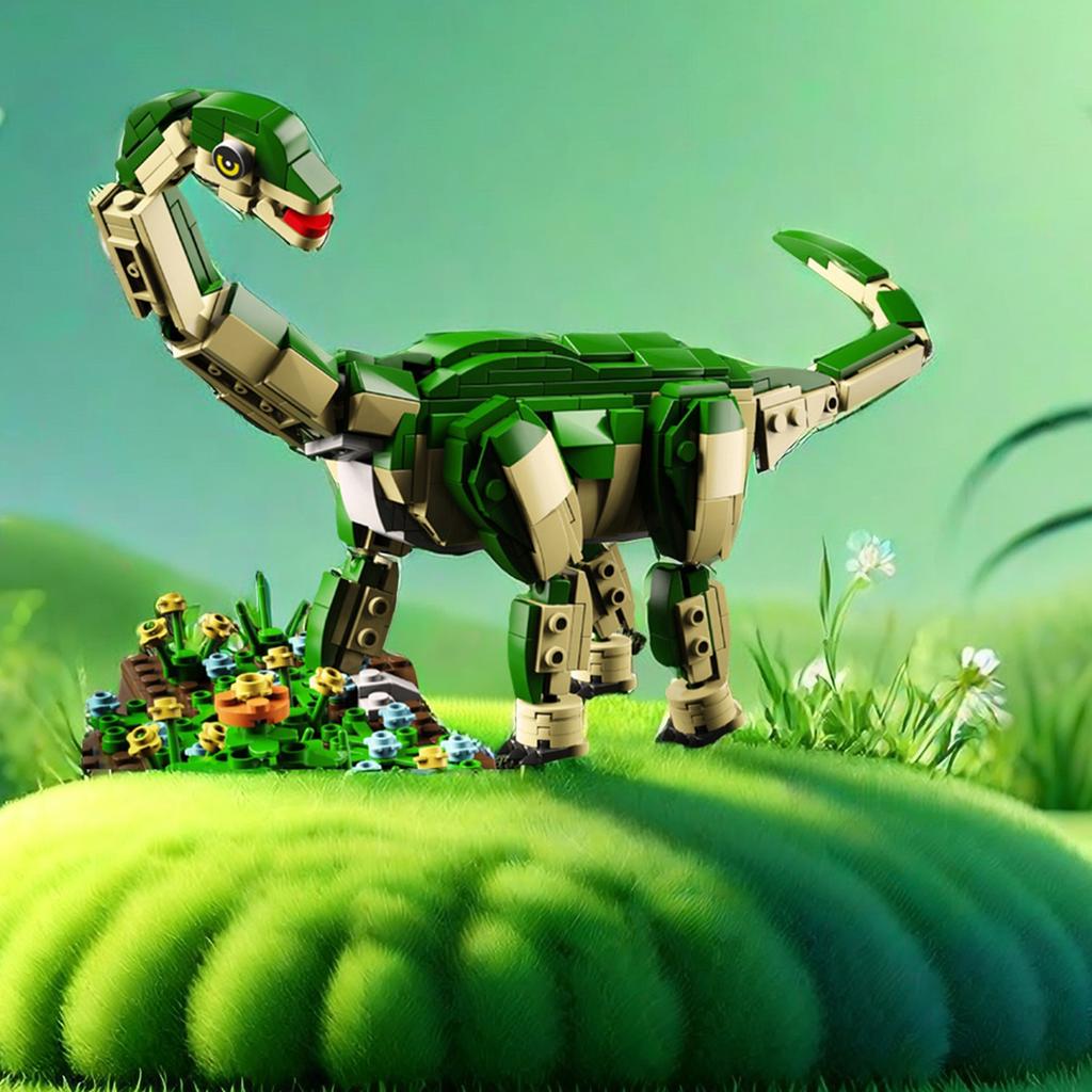 582PCS Brachiosaurus Dinosaur Building Blocks Toy Set Assembly Puzzle Model Bricks Education Desktop Decoration Gifts