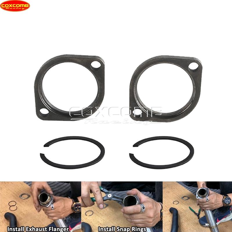 45MM Exhaust Flange Gasket Motorcycle Exhaust Pipe Connection Joint Kit For Harley Dyna FXD FXDWG Low Rider FXDL FXDX 1991-2017