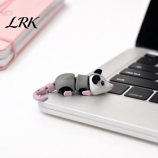 Tischtier-Dekoration Gelenkiger Opossum Fidget Toy, 3D-gedruckte Figur mit beweglichen Gelenken, Anatomisches Modell für Kinder Niedliches Opossum Stressabbau