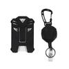 Heavy Duty Retractable Keychain Badge Clip ID Reel Chain Holder Outdoor Steel Wire Spring Rope Card Clip Carabiner Outdoor Key Card Cover Case Bags