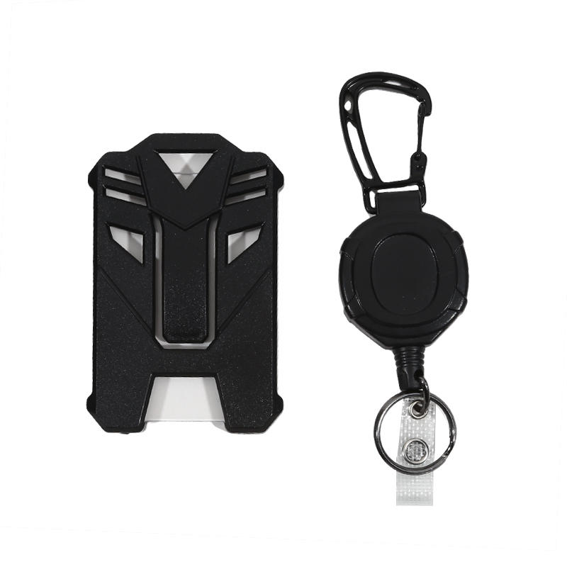 Heavy Duty Retractable Keychain Badge Clip ID Reel Chain Holder Outdoor Steel Wire Spring Rope Card Clip Carabiner Outdoor Key Card Cover Case Bags