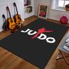 Red Karate Kick Silhouette Design Patterned Carpet a Non Slip Rug Suitable for All Seasons and Any Setting, Gift