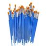 Paint Brushes Set 50 Pcs Kids Nylon Flat Hair Small Oil Watercolor