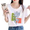 Geometric Trend Women's Short Sleeve Round Neck Fashion T-shirt
