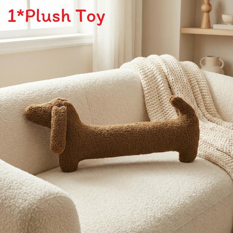 Minimalist Dachshund Dog Pillow Plush Bed Cushion For Girls And Boys