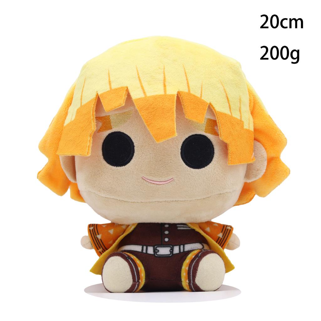 New 20cm Demon Slayer Cartoon Plush Toys Ghost Slayer Tanjirou Kamado Nezuko Kochou Figure Stuffed Plush Doll Child Gif