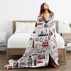 Union Jack Flag Of The UK Blankets Flannel British London Symbols Soft Throw Blanket for Airplane Travel Quilt Portable