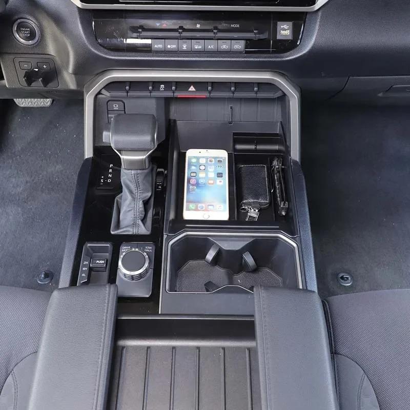 Interior Car Accessories For Toyota Tundra Sequoia -2026 ABS Car Central Control Storage Box Multi-Function Storage Box