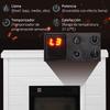Electric Fireplace, 1800W, Flame Effect, Remote Control, Weekly Timer, for 30 m², White