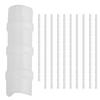 100pcs Greenhouse Frame Pipe Clip Clamp Garden Film Sunshade Net Fixing Clamp Connector22 ? White